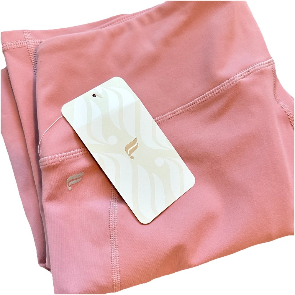 Fabletics‎ High Waisted 7/8 Leggings Side Pockets Dusty Rose Pink Size XL NWT